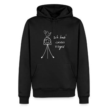 Ich hab einen Vogel - Männer Premium Bio Hoodie - Schwarz - Vorne - Nico (187cm)
