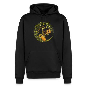 Jazz Musik Saxophone Saxophonisten Musiker - Männer Premium Bio Hoodie - Schwarz - Vorne - Nico (187cm)