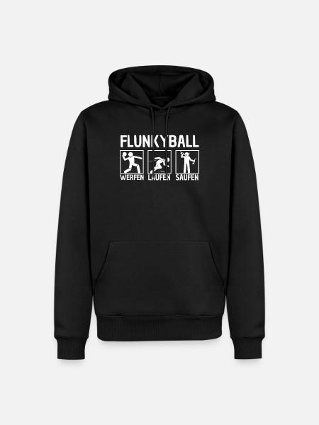 Flunkyball Bierball Trinkspruch Party - Männer Premium Bio Hoodie - Schwarz