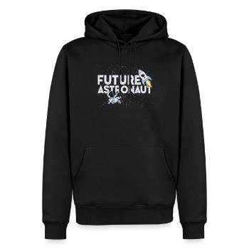 Astronaut Space Shuttle Planeten Raumschiff - Männer Premium Bio Hoodie - Schwarz - Vorne - Nico (187cm)