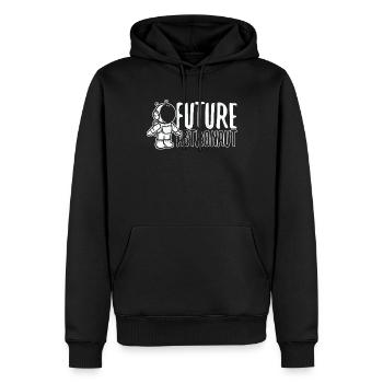 Astronaut der Zukunft Planet Raumfahrt - Männer Premium Bio Hoodie - Schwarz - Vorne - Nico (187cm)