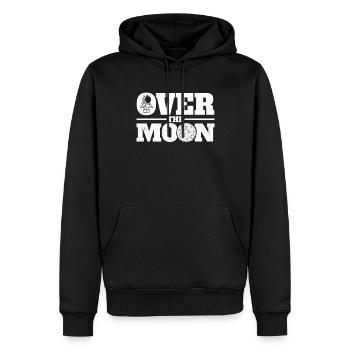 Astronaut Ober the Moon Planet Universum - Männer Premium Bio Hoodie - Schwarz - Vorne - Nico (187cm)