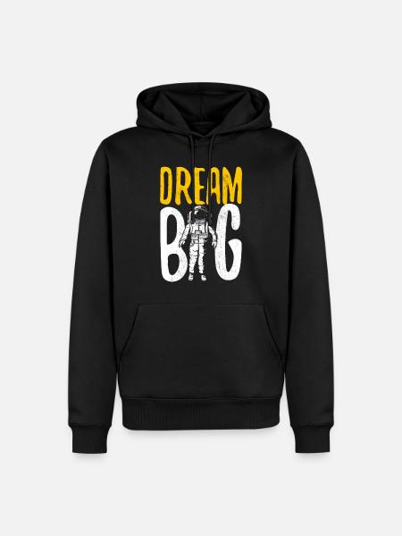 Astronaut Dream Big Planet Raumfahrer - Men’s Premium Organic Hoodie - black