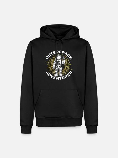 Astronaut Spacemen Space - Men’s Premium Organic Hoodie - black