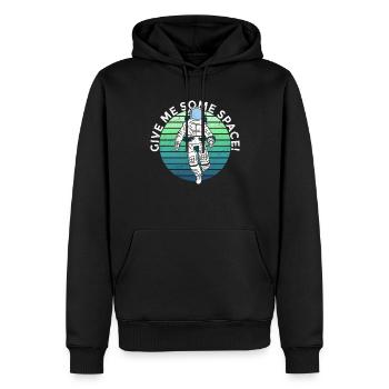 Astronaut Give me some Space - Männer Premium Bio Hoodie - Schwarz - Vorne - Nico (187cm)