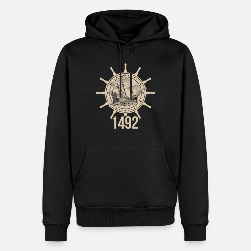Columbus Day - Männer Premium Bio Hoodie - Schwarz