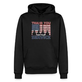 Veterans Day Vintage Memorial Day Freedom - Männer Premium Bio Hoodie - Schwarz - Vorne - Nico (187cm)