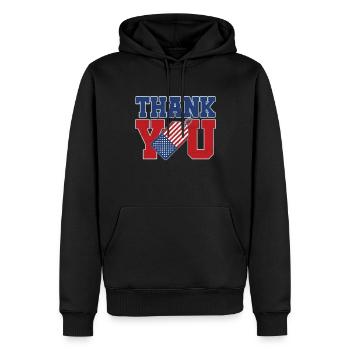Veterans Day Vintage Memorial Day Freedom - Männer Premium Bio Hoodie - Schwarz - Vorne - Nico (187cm)