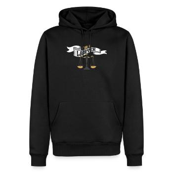 I am Lawyer Lawyer Legal Advice Law - Men’s Premium Organic Hoodie - black - Front - Nico (187cm)