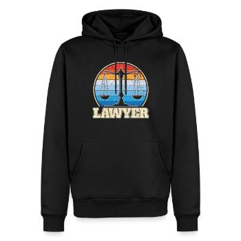 Lawyer Lawyer Legal Advice Law - Men’s Premium Organic Hoodie - black - Front - Nico (187cm)