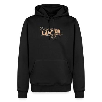 I am Lawyer Lawyer Legal Advice Law - Men’s Premium Organic Hoodie - black - Front - Nico (187cm)