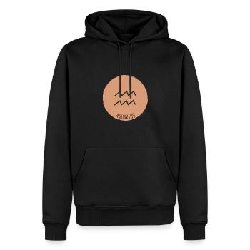 aquarius zodiac sign - Men’s Premium Organic Hoodie - black - Front - Nico (187cm)