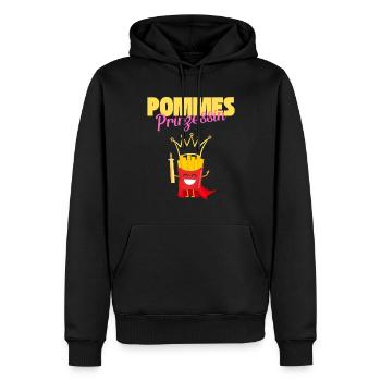 Pommes Prinzessin Fritten Kartoffel Spaß - Männer Premium Bio Hoodie - Schwarz - Vorne - Nico (187cm)