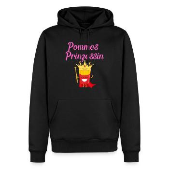 Pommes Prinzessin Fritten Kartoffel - Männer Premium Bio Hoodie - Schwarz - Vorne - Nico (187cm)