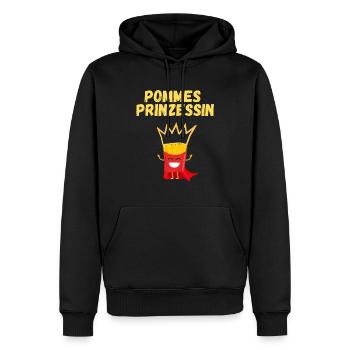 Pommes Prinzessin Fritten Kartoffel - Männer Premium Bio Hoodie - Schwarz - Vorne - Nico (187cm)