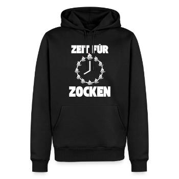 Zeit für Zocken Gamer Nerd Videospiele - Männer Premium Bio Hoodie - Schwarz - Vorne - Nico (187cm)