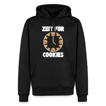 Zeit für Cookies Kekse Gebäck Plätzchen - Männer Premium Bio Hoodie - Schwarz - Vorne - Nico (187cm)