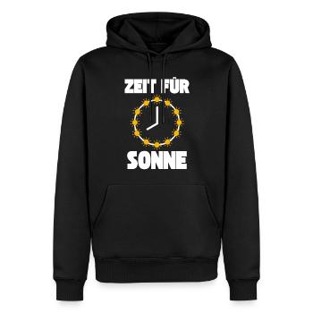 Sonne Zeit für Sonne Sommer Sonnenschein - Männer Premium Bio Hoodie - Schwarz - Vorne - Nico (187cm)