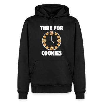 Zeit für Cookies Kekse Gebäck Plätzchen Backen - Männer Premium Bio Hoodie - Schwarz - Vorne - Nico (187cm)