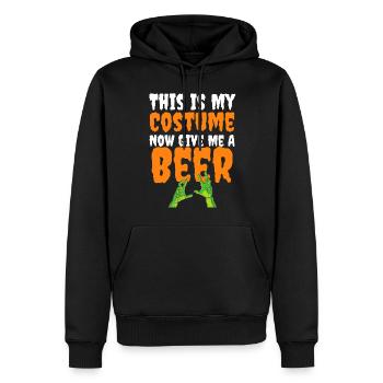 Halloween Kostüm Bier Hopfen Gerstensaft - Männer Premium Bio Hoodie - Schwarz - Vorne - Nico (187cm)