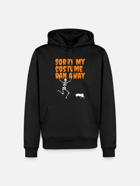 Halloween Skelett Kostüm - Männer Premium Bio Hoodie - Schwarz