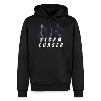 Storm Chaser Tornado Fighter Severe Weather - Men’s Premium Organic Hoodie - black - Front - Nico (187cm)