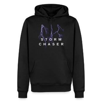 Storm Chaser Tornado Fighter Severe Weather - Men’s Premium Organic Hoodie - black - Front - Nico (187cm)