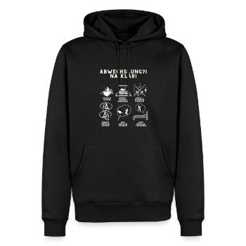 Abwechslung Na Klar Angeln Angler Anglerin Angel - Männer Premium Bio Hoodie - Schwarz - Vorne - Nico (187cm)