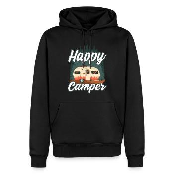 Conception de campeur heureux - Sweat à capuche Premium bio Homme - noir - Devant - Nico (187cm)