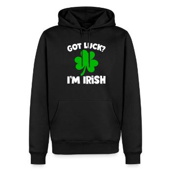 La Saint-Patrick Le bonheur des Irlandais Irlandais Luck - Sweat à capuche Premium bio Homme - noir - Devant - Nico (187cm)