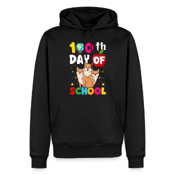 100 jours école école enfant école débutants chiens - Sweat à capuche Premium bio Homme - noir - Devant - Nico (187cm)