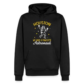 Houston, we have a great astronaut - Men’s Premium Organic Hoodie - black - Front - Nico (187cm)