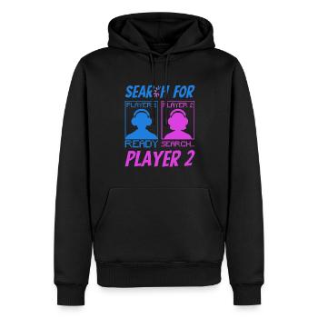 Gamer Boy Gaming Girl Zocken Multiplayer Spiele - Männer Premium Bio Hoodie - Schwarz - Vorne - Nico (187cm)