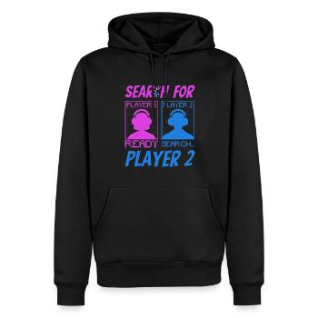 Gamer Girl Gaming Boy Multiplayer Spiele Zocken - Männer Premium Bio Hoodie - Schwarz - Vorne - Nico (187cm)