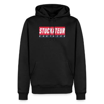 Stuckateur T-Shirt - Männer Premium Bio Hoodie - Schwarz - Vorne - Nico (187cm)