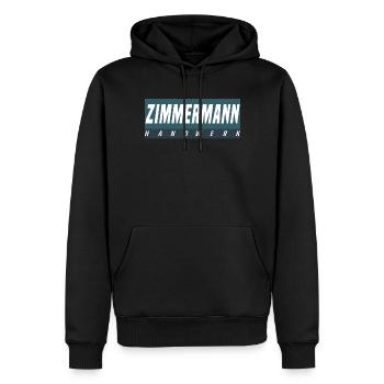Zimmermann T-Shirt - Männer Premium Bio Hoodie - Schwarz - Vorne - Nico (187cm)