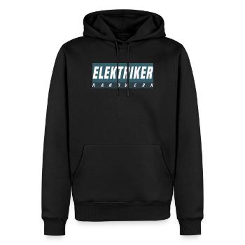 Elektriker T-Shirt - Männer Premium Bio Hoodie - Schwarz - Vorne - Nico (187cm)