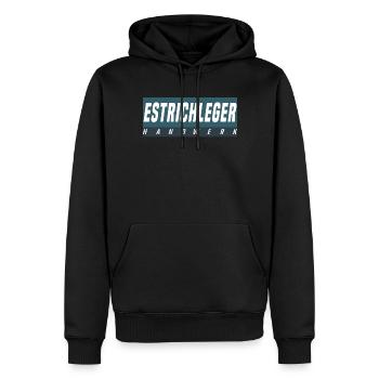 Estrichleger T-Shirt - Männer Premium Bio Hoodie - Schwarz - Vorne - Nico (187cm)