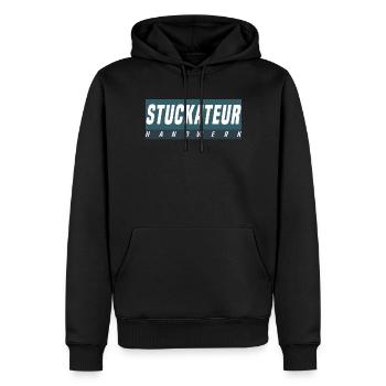 Stuckateur T-Shirt - Männer Premium Bio Hoodie - Schwarz - Vorne - Nico (187cm)
