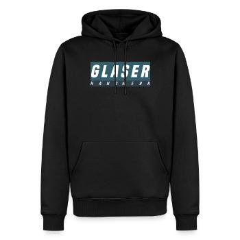 Glaser T-Shirt - Männer Premium Bio Hoodie - Schwarz - Vorne - Nico (187cm)