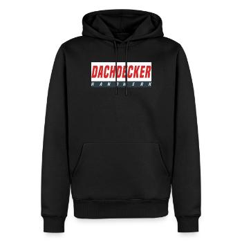 Dachdecker T-Shirt - Männer Premium Bio Hoodie - Schwarz - Vorne - Nico (187cm)