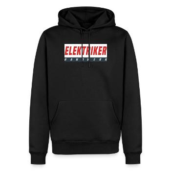 Elektriker T-Shirt - Männer Premium Bio Hoodie - Schwarz - Vorne - Nico (187cm)