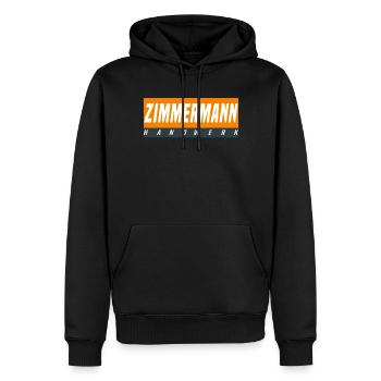 Zimmermann T-Shirt - Männer Premium Bio Hoodie - Schwarz - Vorne - Nico (187cm)