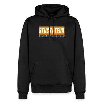Stuckateur T-Shirt - Männer Premium Bio Hoodie - Schwarz - Vorne - Nico (187cm)