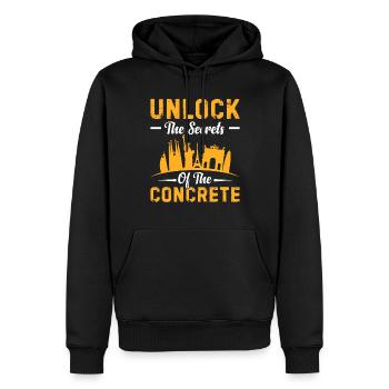 Urban Explorers Geheimnisse der Bauwerke - Männer Premium Bio Hoodie - Schwarz - Vorne - Nico (187cm)