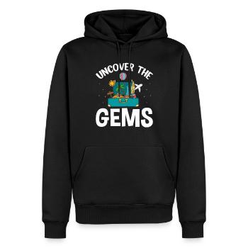 Discover the gems Maya Mexico Riviera - Men’s Premium Organic Hoodie - black - Front - Nico (187cm)
