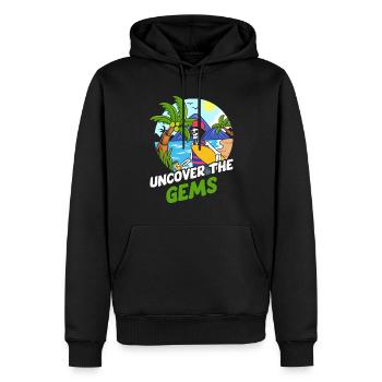 Discover the gems Riviera Maya Mexico - Men’s Premium Organic Hoodie - black - Front - Nico (187cm)