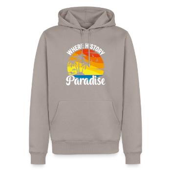Playa del Carmen Paradise Mexiko Stadt Urlaub - Männer Premium Bio Hoodie - Taupe - Vorne - Nico (187cm)