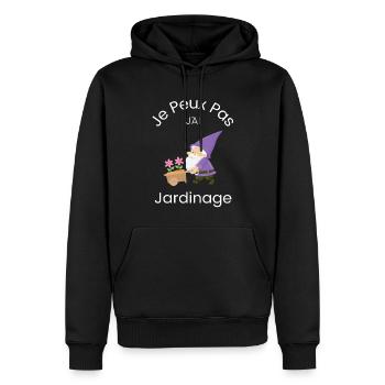 Jardinage Jardin Cadeau Jardinier - Sweat à capuche Premium bio Homme - noir - Devant - Nico (187cm)