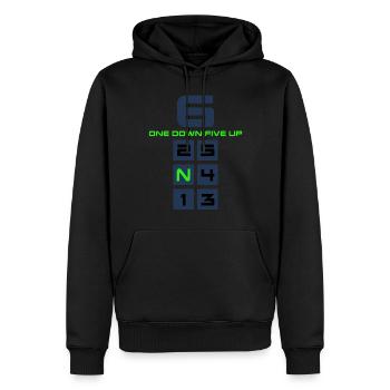 moto motocycliste motard moto 6 vitesses - Sweat à capuche Premium bio Homme - noir - Devant - Nico (187cm)